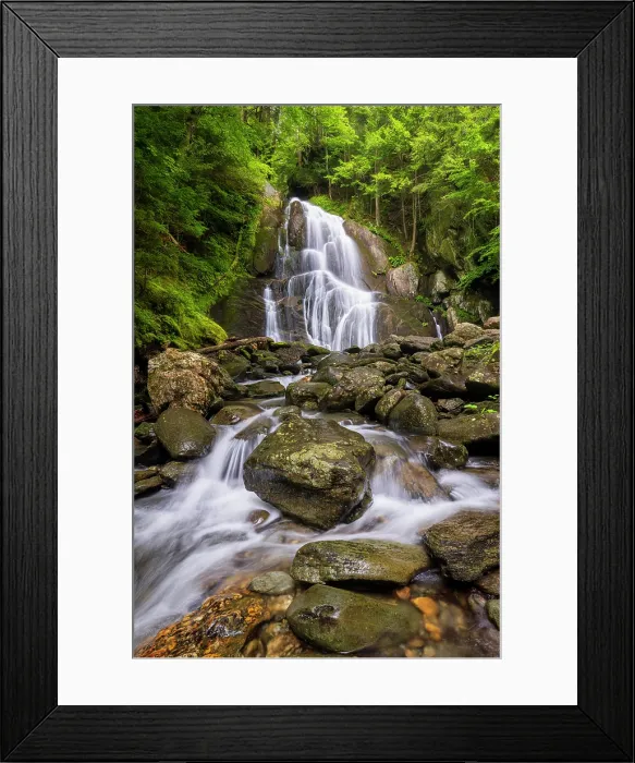Framed Print : Summer at Moss Glen Falls, Green Mountains, Granville, Vermont, USA Framed Print : Summer at Moss Glen Falls, Green Mountains, Granville, Vermont, USA
