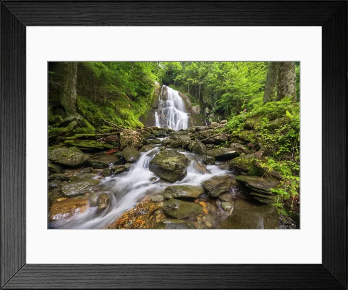 Framed Print : Summer at Moss Glen Falls, Green Mountains, Granville, Vermont, USA Framed Print : Summer at Moss Glen Falls, Green Mountains, Granville, Vermont, USA