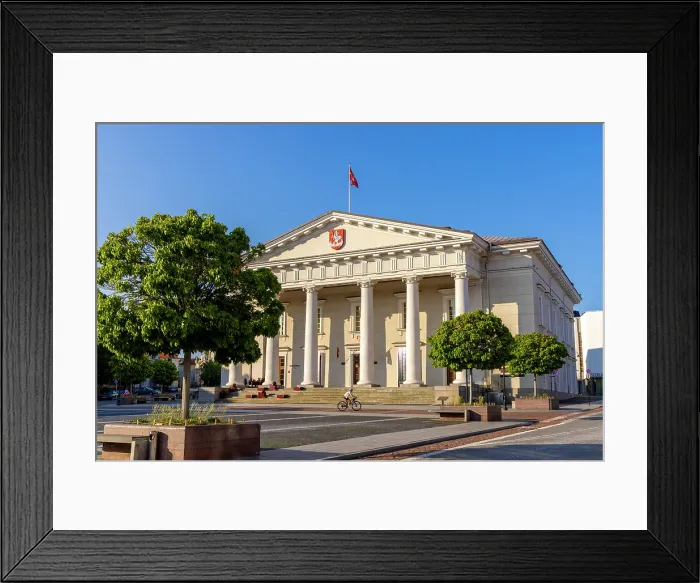 Framed Print : The Neoclassical Styled Vilnius Town Hall, Vilnius, Lithuania Framed Print : The Neoclassical Styled Vilnius Town Hall, Vilnius, Lithuania