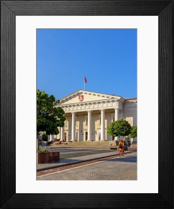 Framed Print : The Neoclassical Styled Vilnius Town Hall, Vilnius, Lithuania Framed Print : The Neoclassical Styled Vilnius Town Hall, Vilnius, Lithuania