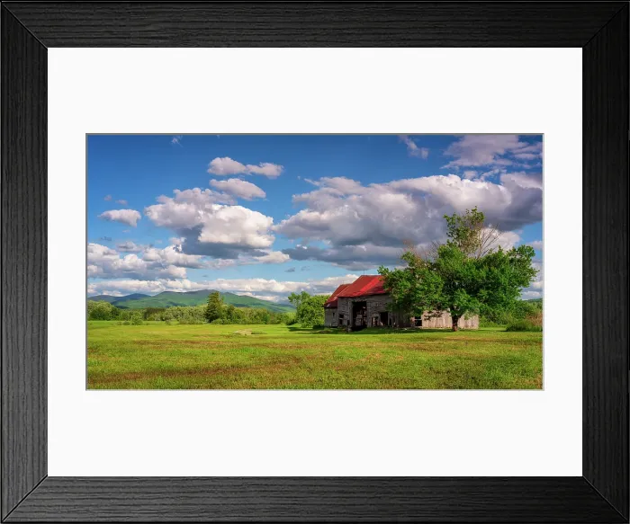 Framed Print : Old Red barn under clouds, Northeast Kingdom, Guildhall, Vermont, USA Framed Print : Old Red barn under clouds, Northeast Kingdom, Guildhall, Vermont, USA