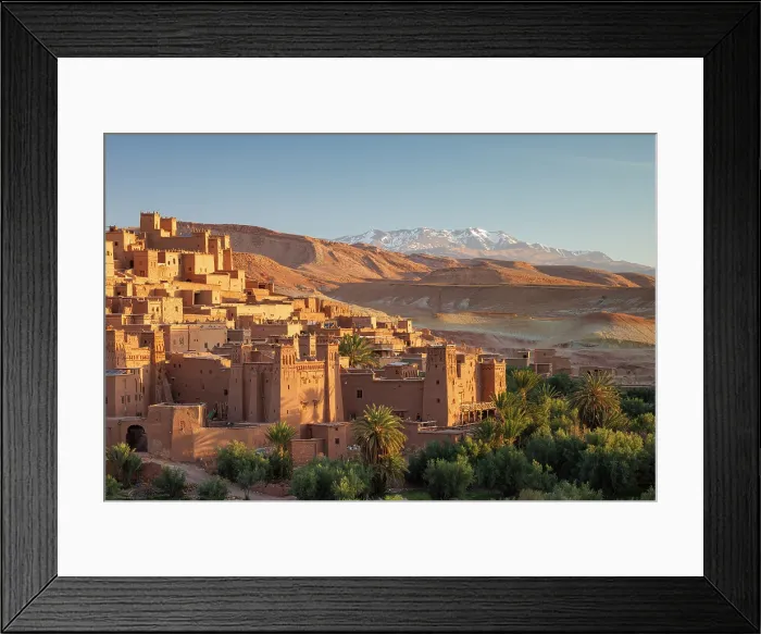 Framed Print : Ksar of Ait Ben Haddou and the Atlas Mountains, Ouarzazate, Morocco Framed Print : Ksar of Ait Ben Haddou and the Atlas Mountains, Ouarzazate, Morocco