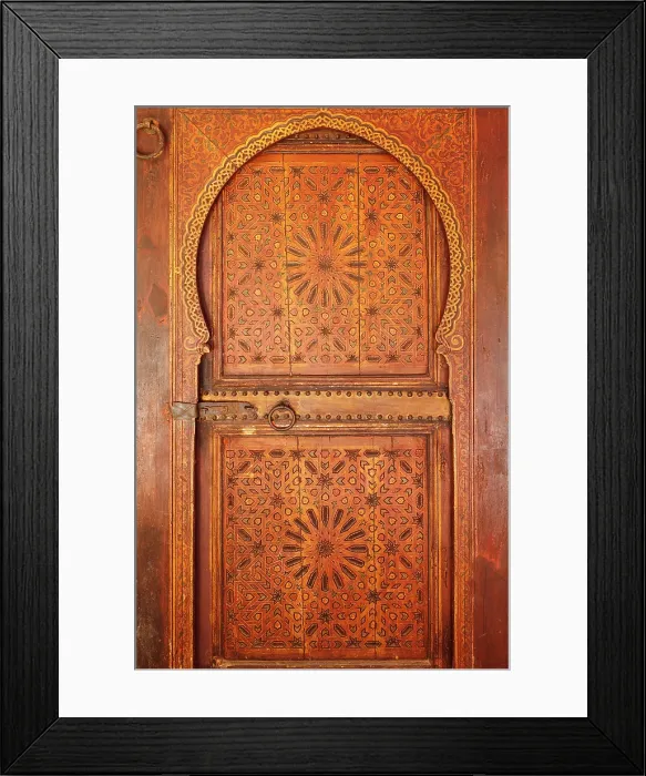 Framed Print : Decorative door at Bahia Palace, Marrakech, Morocco Framed Print : Decorative door at Bahia Palace, Marrakech, Morocco