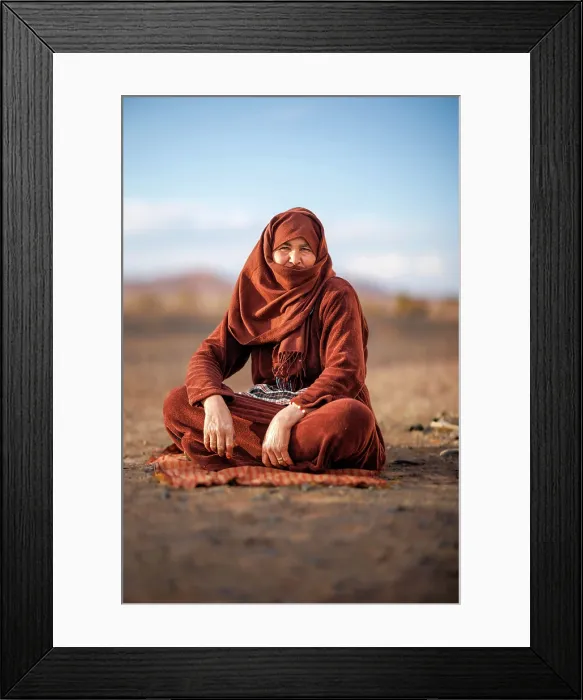 Framed Print : Portrait of a Berber lady, Sahara Desert, Erg Chebbi, Merzouga, Morocco Framed Print : Portrait of a Berber lady, Sahara Desert, Erg Chebbi, Merzouga, Morocco