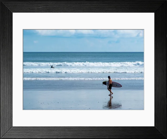 Framed Print : Surfer on Seminyak Beach, Bali, Indonesia Framed Print : Surfer on Seminyak Beach, Bali, Indonesia