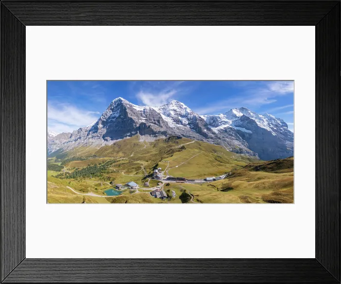 Framed Print : Eiger, Monch and Jungfrau above Kleine Scheidegg, Berner Oberland, Switzerland Framed Print : Eiger, Monch and Jungfrau above Kleine Scheidegg, Berner Oberland, Switzerland