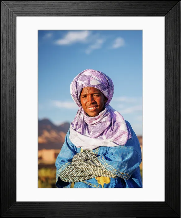 Framed Print : Portrait of a Berber man, Tinghir, Morocco