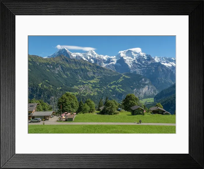 Framed Print : Eiger, Monch and Jungfrau from Isenfluh, Berner Oberland, Switzerland Framed Print : Eiger, Monch and Jungfrau from Isenfluh, Berner Oberland, Switzerland
