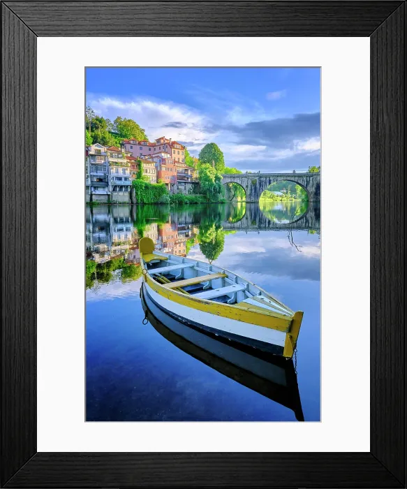 Framed Print : Amarante and the Tamega river. Minho, Portugal