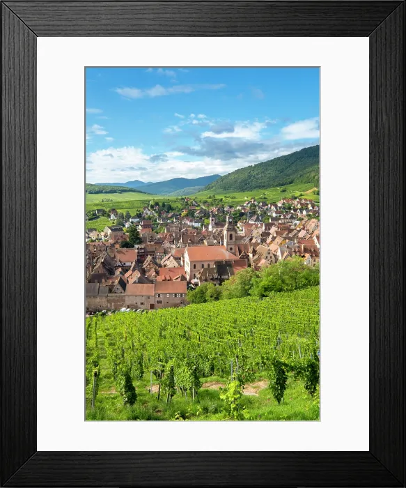 Framed Print : Riquewihr, Alsace wine region, France