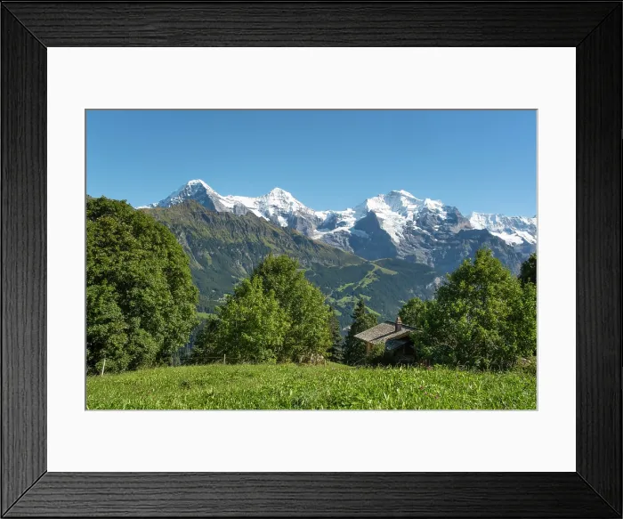 Framed Print : Eiger, Monch and Jungfrau from Isenfluh, Berner Oberland, Switzerland Framed Print : Eiger, Monch and Jungfrau from Isenfluh, Berner Oberland, Switzerland