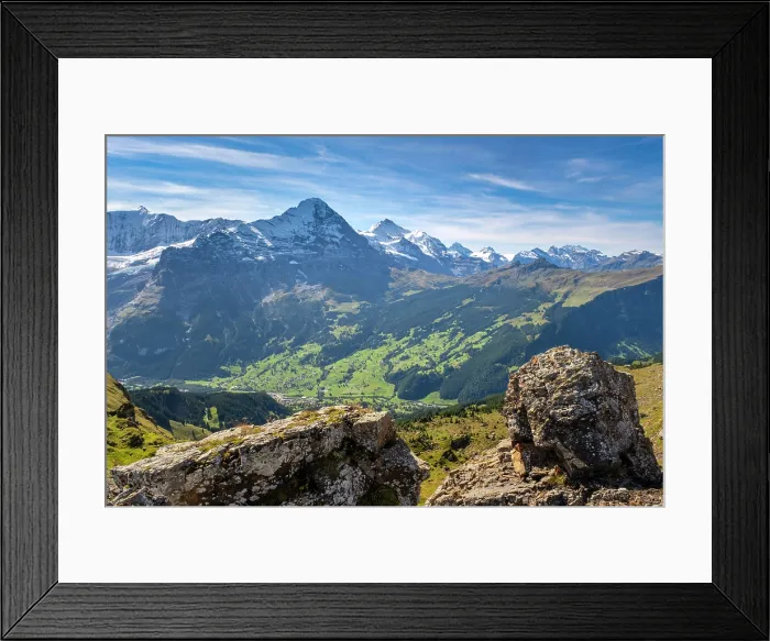 Framed Print : Eiger and Jungfrau from Grindelwald First, Grindelwald, Berner Oberland, Switzerland Framed Print : Eiger and Jungfrau from Grindelwald First, Grindelwald, Berner Oberland, Switzerland