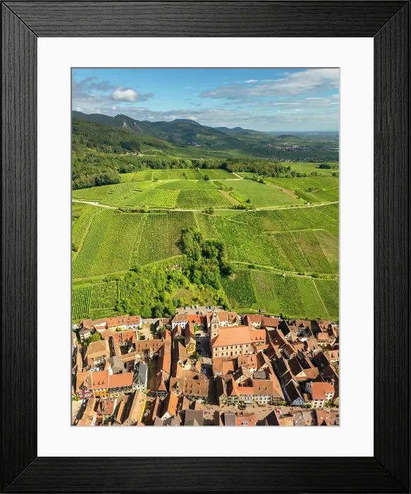 Framed Print : Riquewihr, Alsace wine region, France