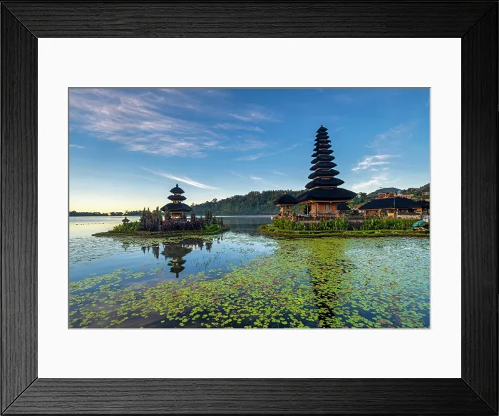 Framed Print : Thatched Meru (pagoda) at Ulun Danu Beratan Temple, Lake Bratan (Lake Beratan), Bali, Indonesia Framed Print : Thatched Meru (pagoda) at Ulun Danu Beratan Temple, Lake Bratan (Lake Beratan), Bali, Indonesia