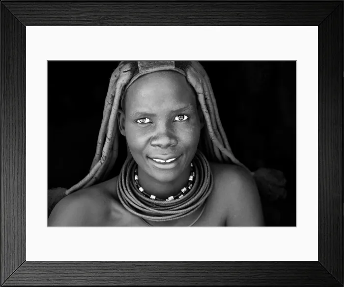 Framed Print : Portrait of a young Himba woman, Kaokoland, , Namibia, Africa