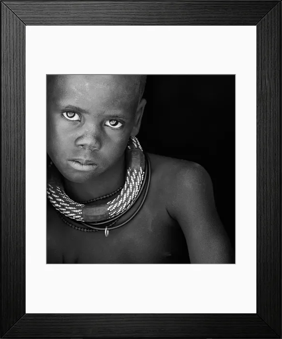 Framed Print : Portrait of a young Himba boy, Kaokoland, Namibia, Africa