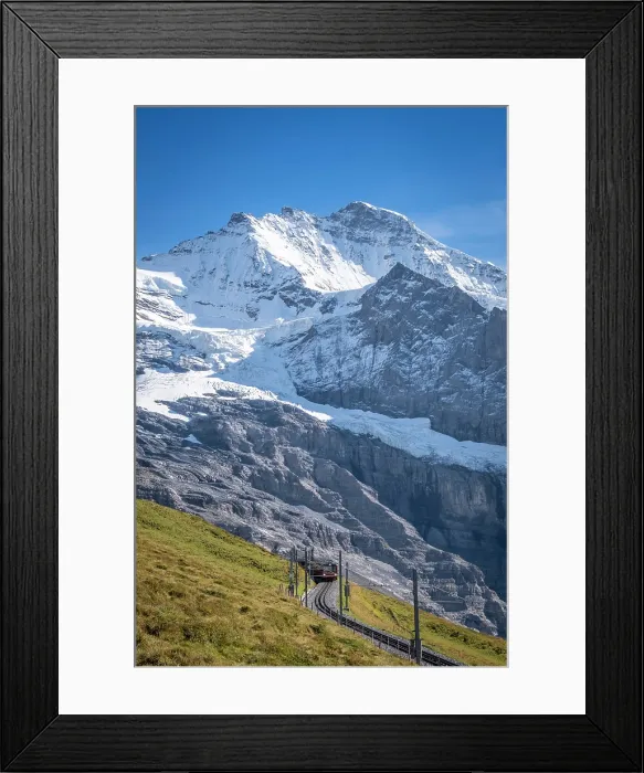 Framed Print : Jungfrau above Kleine Scheidegg, Berner Oberland, Switzerland
