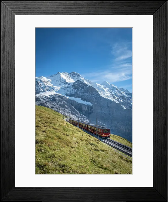 Framed Print : Jungfrau above Kleine Scheidegg, Berner Oberland, Switzerland Framed Print : Jungfrau above Kleine Scheidegg, Berner Oberland, Switzerland