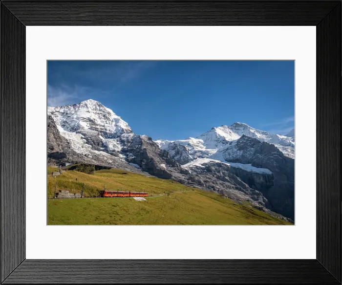 Framed Print : Monch and Jungfrau above Kleine Scheidegg, Berner Oberland, Switzerland
