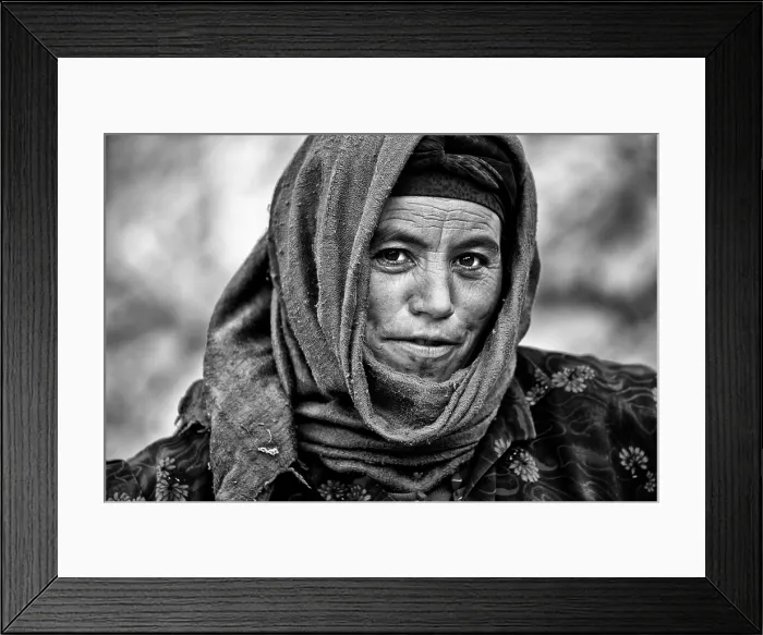 Framed Print : Portrait of a nomad woman, Todra Gorge, Tinerhir, Morocco