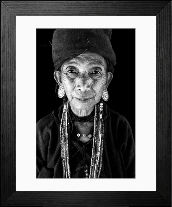 Framed Print : Woman of the Ann tribe in traditional black dress in a hill village near Kengtung (Kyaingtong), Shan State, Myanmar (Burma) Framed Print : Woman of the Ann tribe in traditional black dress in a hill village near Kengtung (Kyaingtong), Shan State, Myanmar (Burma)