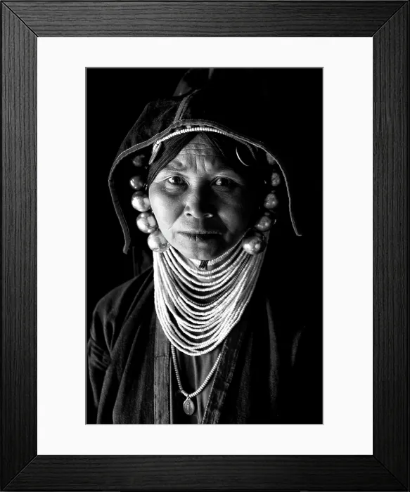 Framed Print : Woman of the Akha tribe in traditional dress, in a hill village near Kengtung (Kyaingtong), Shan State, Myanmar (Burma) Framed Print : Woman of the Akha tribe in traditional dress, in a hill village near Kengtung (Kyaingtong), Shan State, Myanmar (Burma)