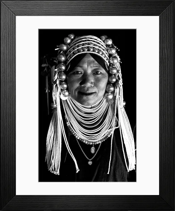 Framed Print : Woman of the Akha tribe in traditional dress, in a hill village near Kengtung (Kyaingtong), Shan State, Myanmar Framed Print : Woman of the Akha tribe in traditional dress, in a hill village near Kengtung (Kyaingtong), Shan State, Myanmar