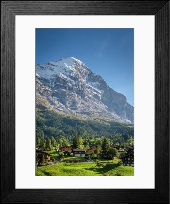 Framed Print : Eiger above Grindelwald, Berner Oberland, Switzerland Framed Print : Eiger above Grindelwald, Berner Oberland, Switzerland