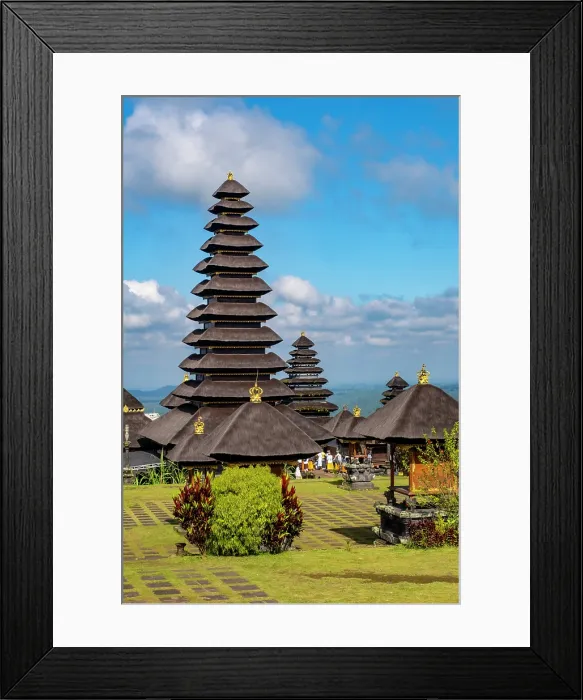 Framed Print : Tall thatched Merus (pagodas) at Besakih Great Temple (Pura Agung Besakih), East Bali, Bali, Indonesia Framed Print : Tall thatched Merus (pagodas) at Besakih Great Temple (Pura Agung Besakih), East Bali, Bali, Indonesia