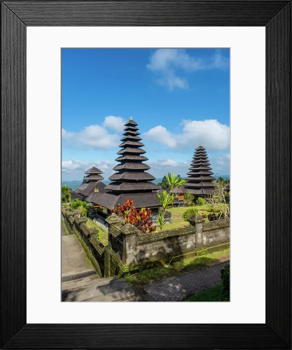 Framed Print : Tall thatched Merus (pagodas) at Besakih Great Temple (Pura Agung Besakih), East Bali, Bali, Indonesia Framed Print : Tall thatched Merus (pagodas) at Besakih Great Temple (Pura Agung Besakih), East Bali, Bali, Indonesia