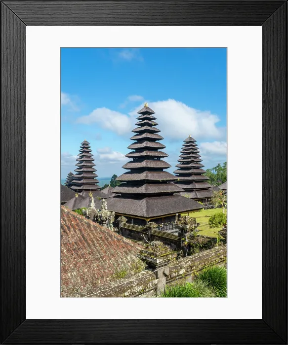 Framed Print : Tall thatched Merus (pagodas) at Besakih Great Temple (Pura Agung Besakih), East Bali, Bali, Indonesia Framed Print : Tall thatched Merus (pagodas) at Besakih Great Temple (Pura Agung Besakih), East Bali, Bali, Indonesia