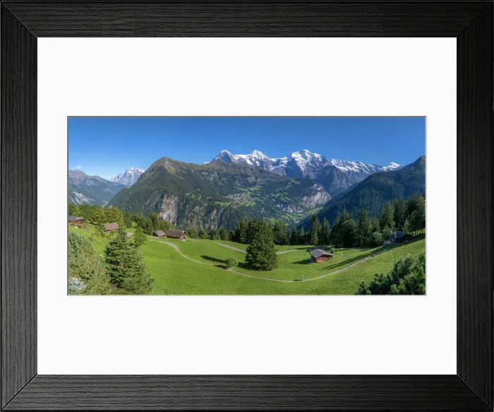 Framed Print : Eiger, Monch and Jungfrau from Isenfluh, Berner Oberland, Switzerland