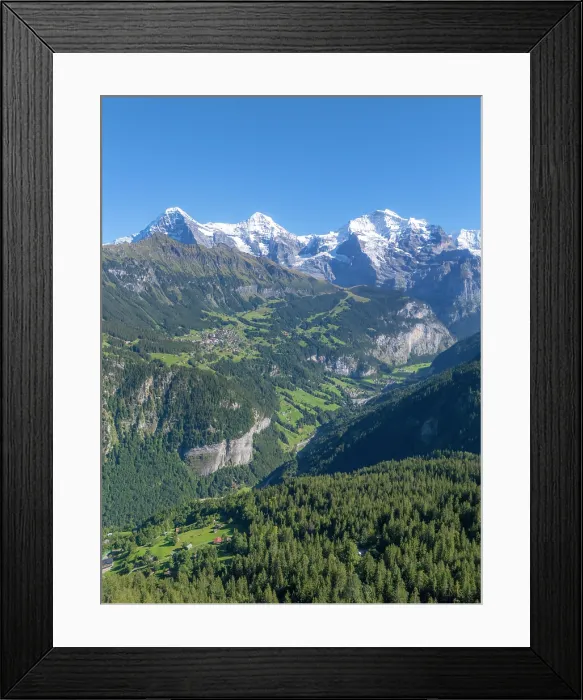 Framed Print : Eiger, Monch and Jungfrau from Isenfluh, Berner Oberland, Switzerland Framed Print : Eiger, Monch and Jungfrau from Isenfluh, Berner Oberland, Switzerland