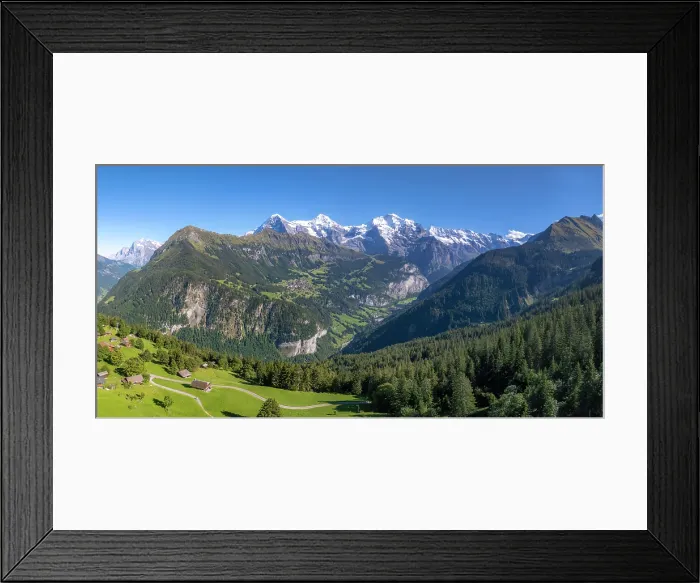 Framed Print : Eiger, Monch and Jungfrau from Isenfluh, Berner Oberland, Switzerland Framed Print : Eiger, Monch and Jungfrau from Isenfluh, Berner Oberland, Switzerland