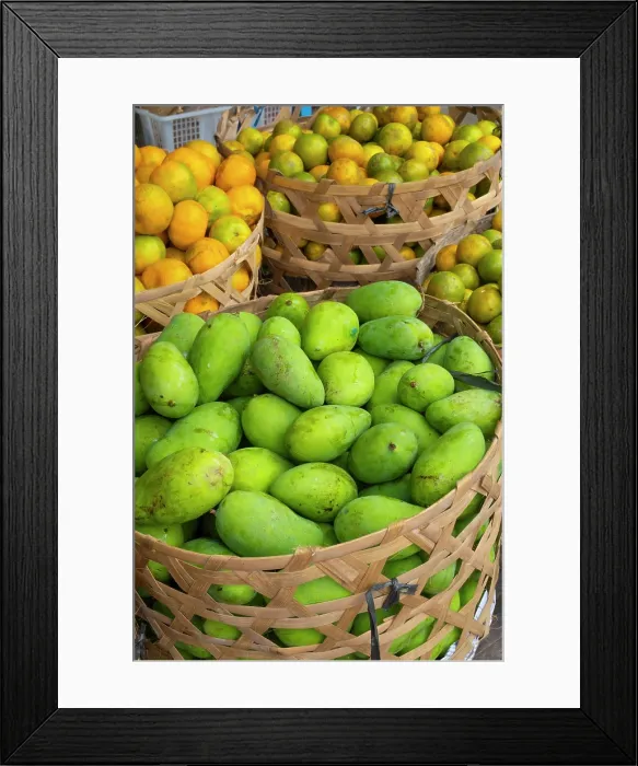 Framed Print : Mangoes for sale in a market in East Bali, Bali, Indonesia Framed Print : Mangoes for sale in a market in East Bali, Bali, Indonesia