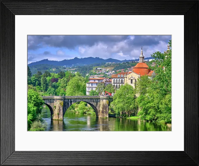 Framed Print : Amarante and the Tamega river. Minho, Portugal