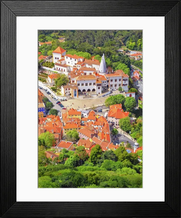 Framed Print : Sintra National Palace, high angle view, Sintra, Portugal Framed Print : Sintra National Palace, high angle view, Sintra, Portugal