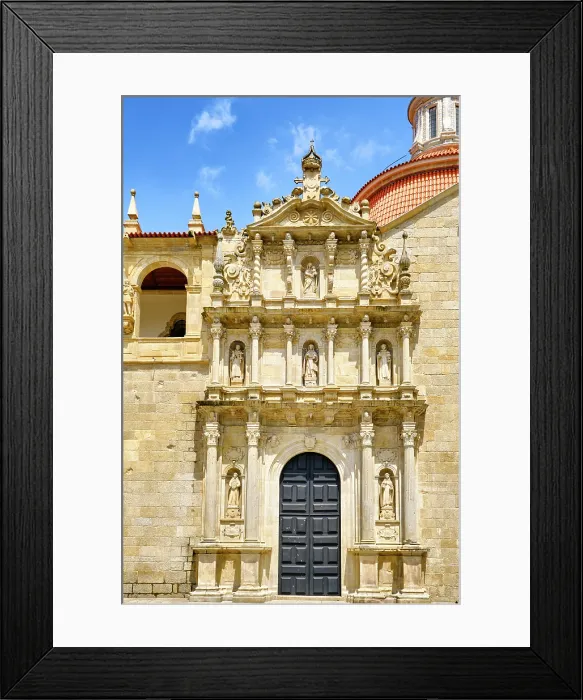 Framed Print : The portal of the church and convent of S£o Gonçalo, dating back to the XVI century. Amarante, Portugal Framed Print : The portal of the church and convent of S£o Gonçalo, dating back to the XVI century. Amarante, Portugal