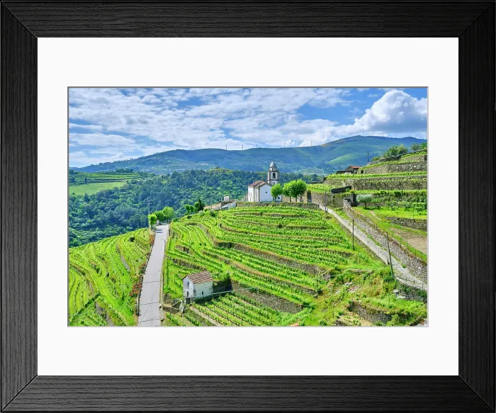 Framed Print : Oliveira, Mes£o Frio, with the terraced vineyards and the Mar£o mountain range on the background. A Unesco World Heritage Site. Douro region, Portugal Framed Print : Oliveira, Mes£o Frio, with the terraced vineyards and the Mar£o mountain range on the background. A Unesco World Heritage Site. Douro region, Portugal
