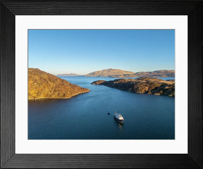 Framed Print : Boat at Loch na Droma Buidhe, Oronsay, Scotland, UK Framed Print : Boat at Loch na Droma Buidhe, Oronsay, Scotland, UK