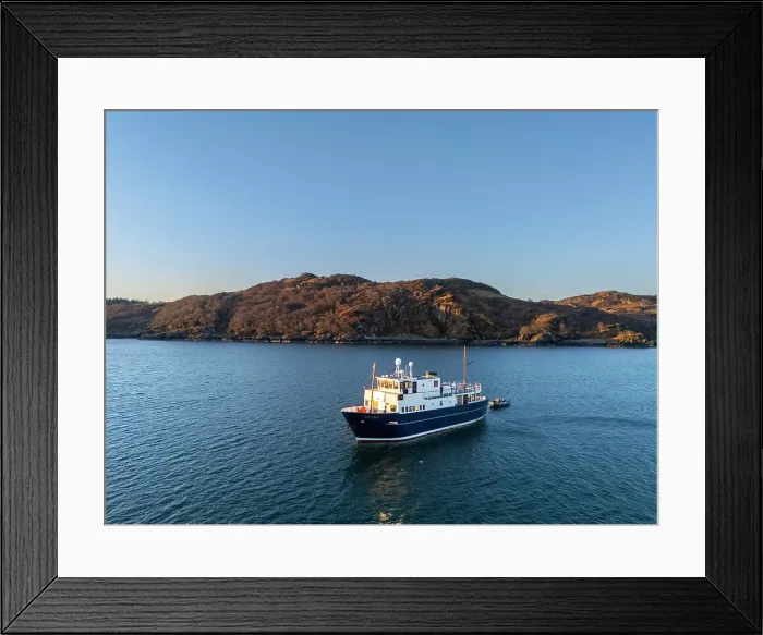 Framed Print : Boat at Loch Scridain, Isle of Mull, Scotland, UK Framed Print : Boat at Loch Scridain, Isle of Mull, Scotland, UK