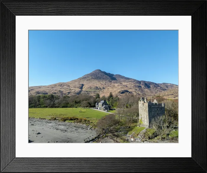 Framed Print : Moy Castle and Ben Buie, Lochbuie, Isle of Mull, Scotland, UK Framed Print : Moy Castle and Ben Buie, Lochbuie, Isle of Mull, Scotland, UK