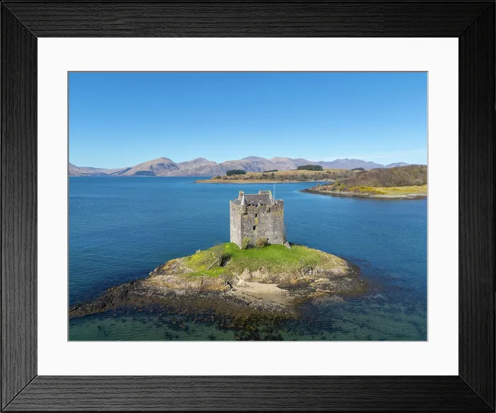 Framed Print : Castle Stalker, Loch Laich, Port Appin, Scotland, UK Framed Print : Castle Stalker, Loch Laich, Port Appin, Scotland, UK