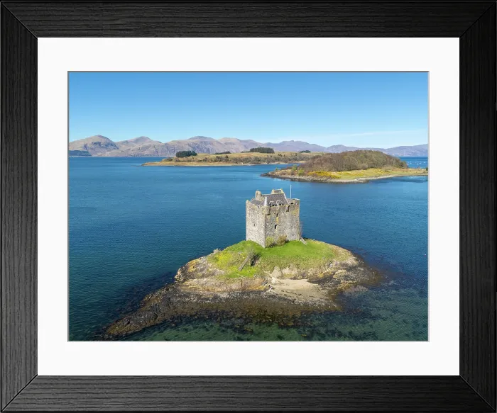 Framed Print : Castle Stalker, Loch Laich, Port Appin, Scotland, UK Framed Print : Castle Stalker, Loch Laich, Port Appin, Scotland, UK