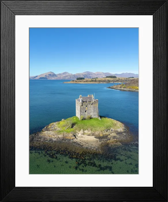 Framed Print : Castle Stalker, Loch Laich, Port Appin, Scotland, UK Framed Print : Castle Stalker, Loch Laich, Port Appin, Scotland, UK