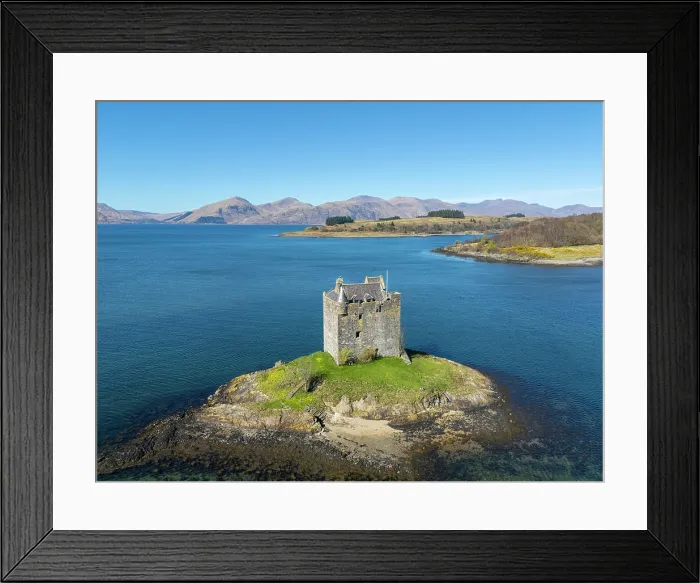 Framed Print : Castle Stalker, Loch Laich, Port Appin, Scotland, UK Framed Print : Castle Stalker, Loch Laich, Port Appin, Scotland, UK