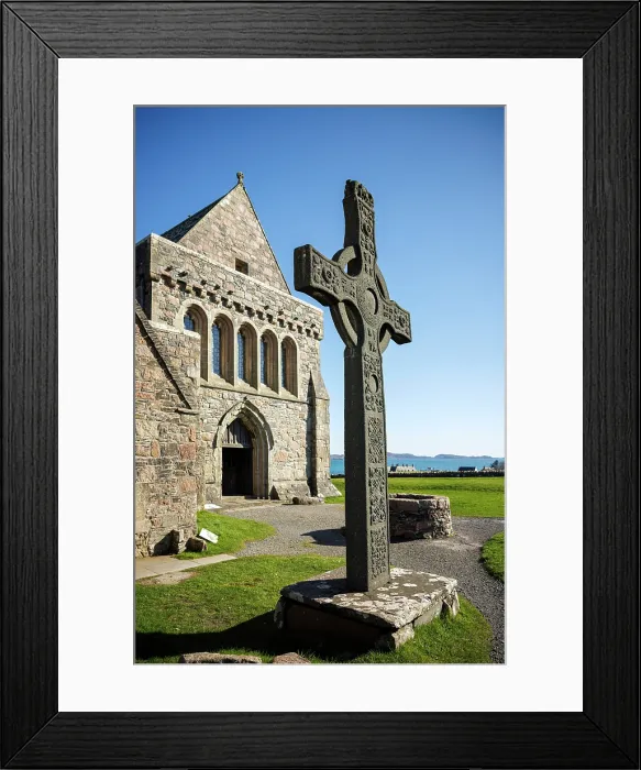 Framed Print : St John's Cross and Iona Abbey, Isle of Iona, Scotland, UK Framed Print : St John's Cross and Iona Abbey, Isle of Iona, Scotland, UK