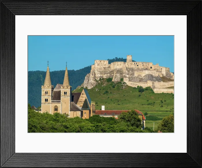 Framed Print : Cathedral of St Martin (Katedrala svateho Martina) with Spis Castle (Spissky hrad) in the background, Spisske Podhradie, Presov, Slovakia Framed Print : Cathedral of St Martin (Katedrala svateho Martina) with Spis Castle (Spissky hrad) in the background, Spisske Podhradie, Presov, Slovakia