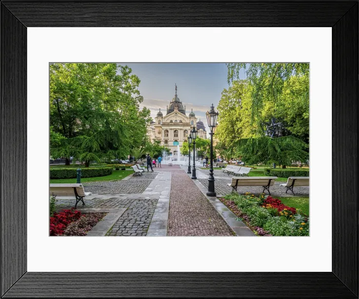 Framed Print : National theatre, Park pri divadle, Kosice, Slovakia Framed Print : National theatre, Park pri divadle, Kosice, Slovakia
