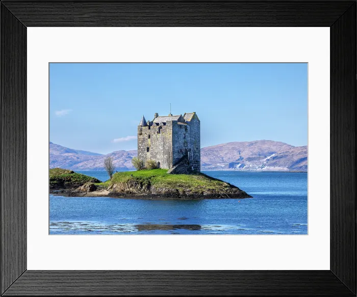 Framed Print : Castle Stalker, Loch Laich, Port Appin, Scotland, UK Framed Print : Castle Stalker, Loch Laich, Port Appin, Scotland, UK